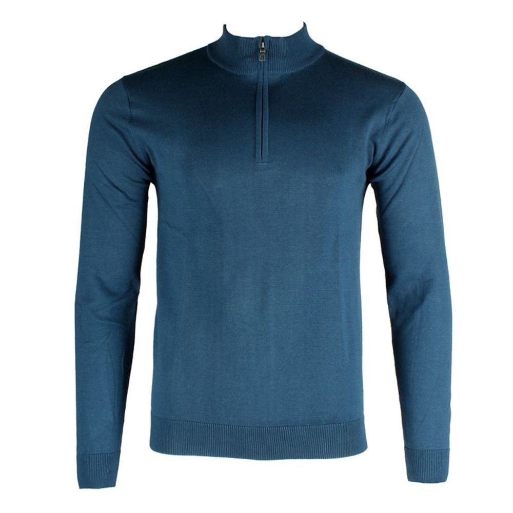 Daniel K Men's Long Sleeve Cotton Blend Mock Neck Quarter Zip Sweater